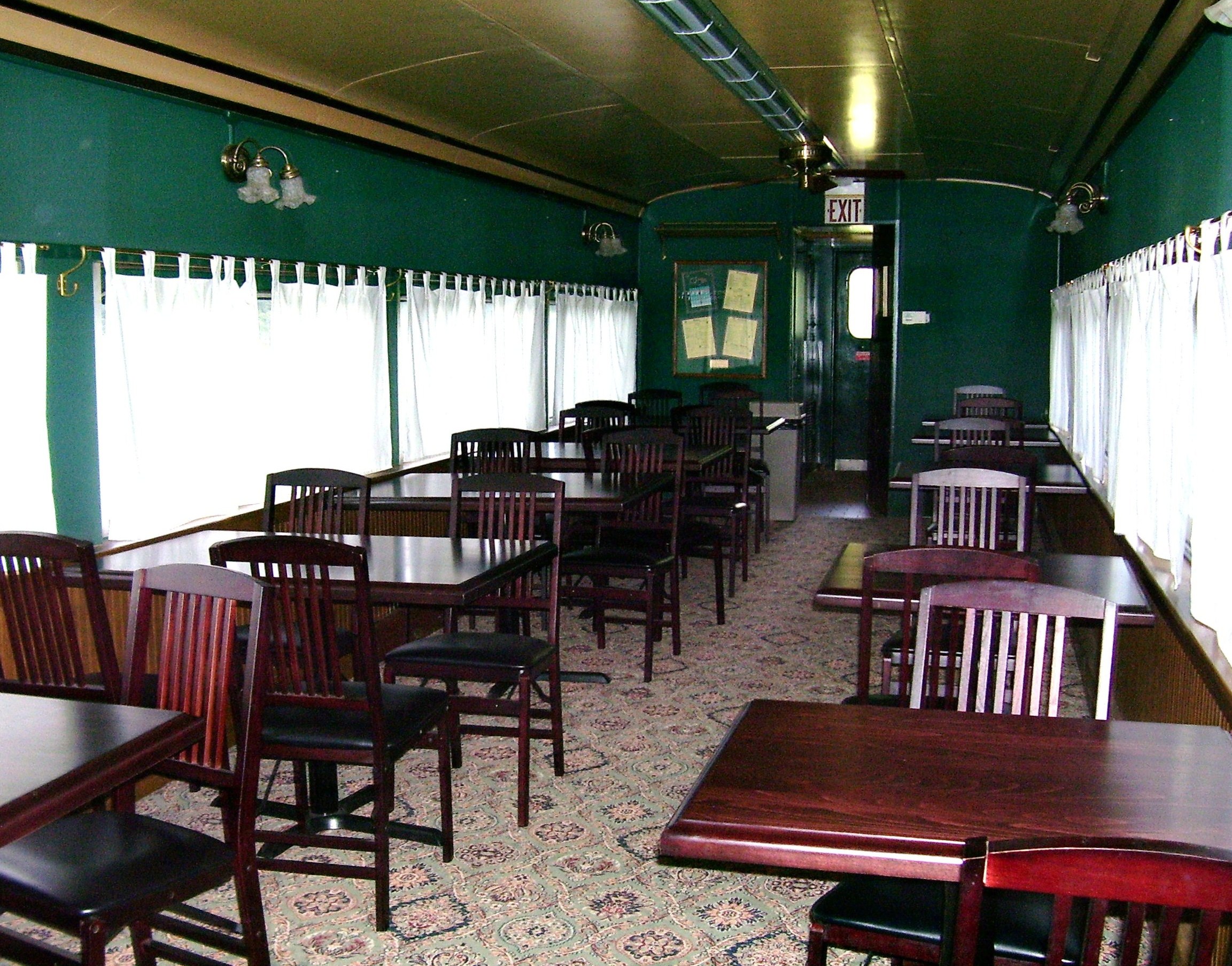 dining car interior Vermilion County Conservation District
